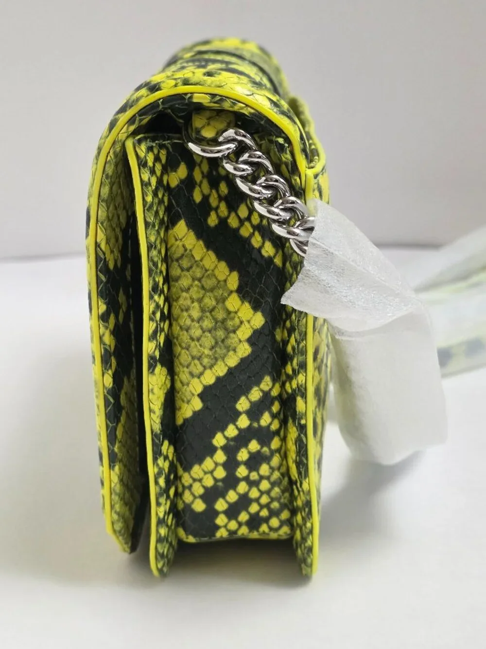 REBECCA MINKOFF Chevron Quilted Snake Print Crossbody Bag